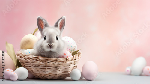 Cute little white Easter bunny © Anaya