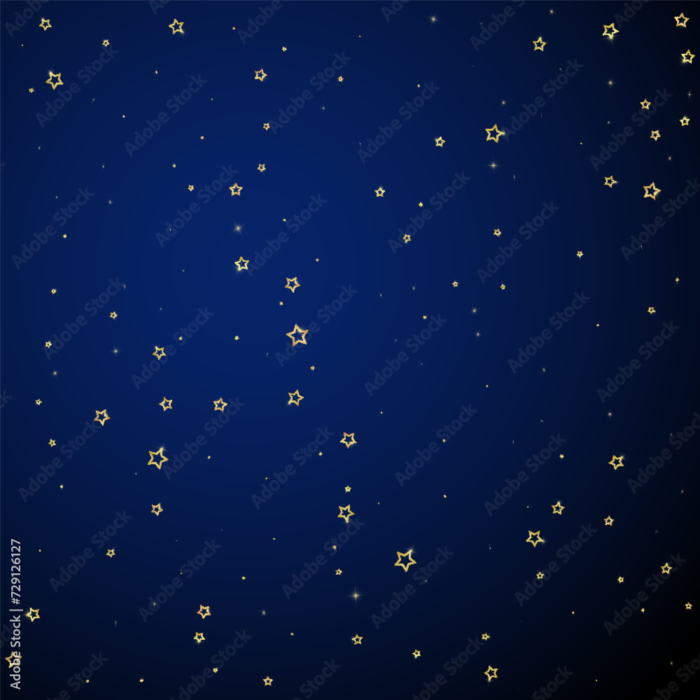 Fototapeta premium Gold sparkling star confetti.