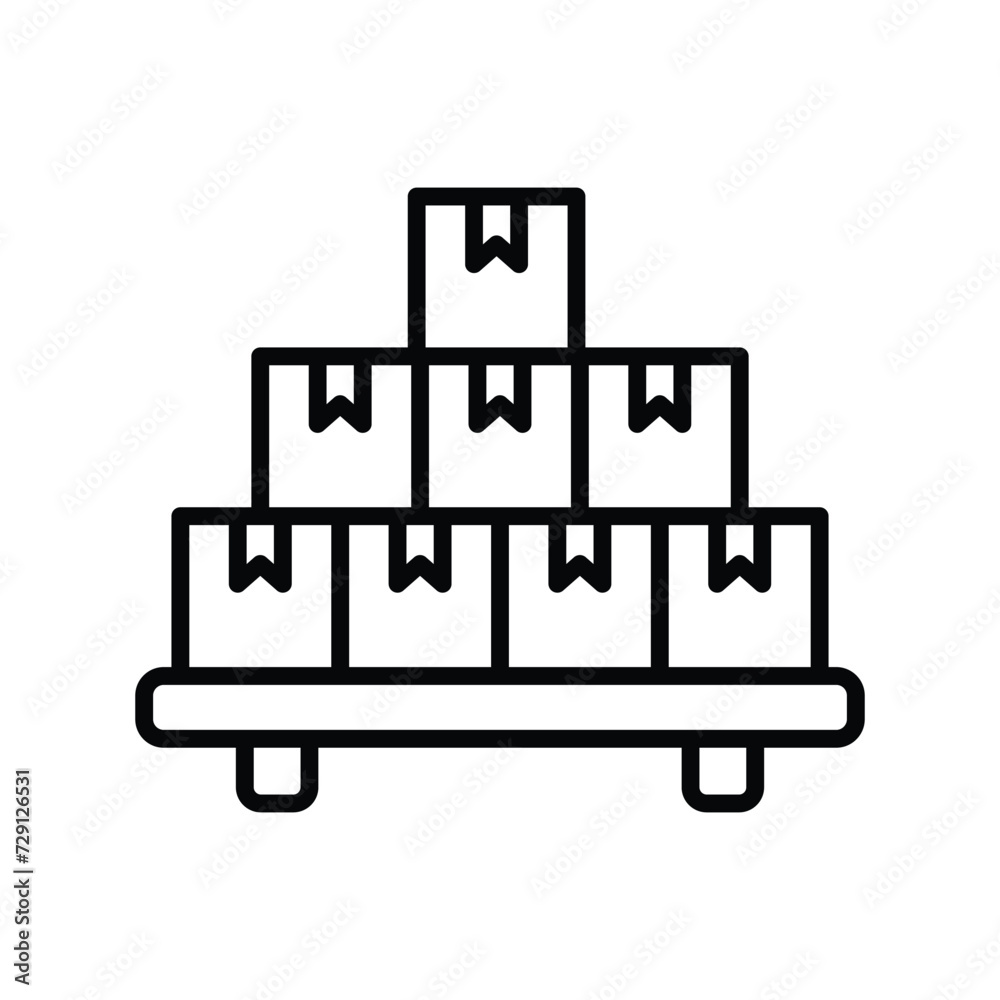 pallet icon with white background vector stock illustration pallet icon with white background vector stock illustration