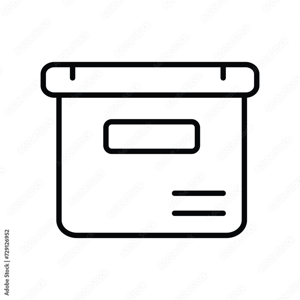 storage box icon with white background vector stock illustration storage box icon with white background vector stock illustration