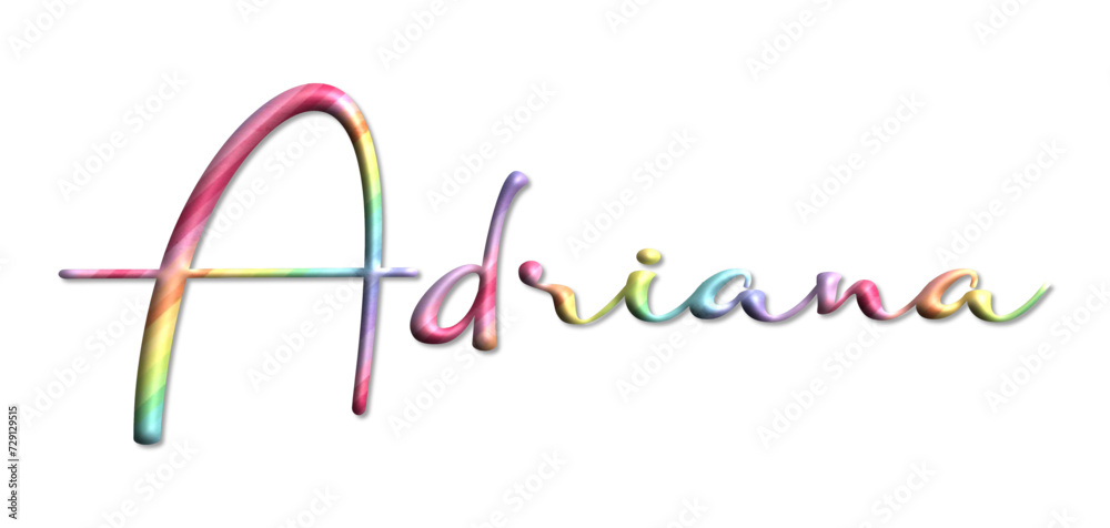 Adriana - multicolor - 3d name written - Three-dimensional effect, tubular writing- for websites, greetings, banners, cards, books, t-shirt, sweatshirt, prints, cricut, silhouette, sublimation Adriana - multicolor - 3d name written - Three-dimensional effect, tubular writing- for websites, greetings, banners, cards, books, t-shirt, sweatshirt, prints, cricut, silhouette, sublimation