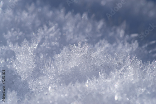 積雪をマクロレンズで撮影