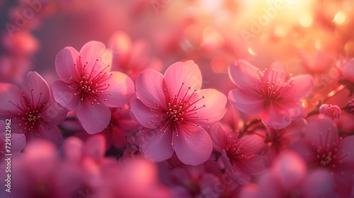 Pink Petals in Full Bloom A Celebration of Spring's Vibrant Colors Generative AI © Aryan