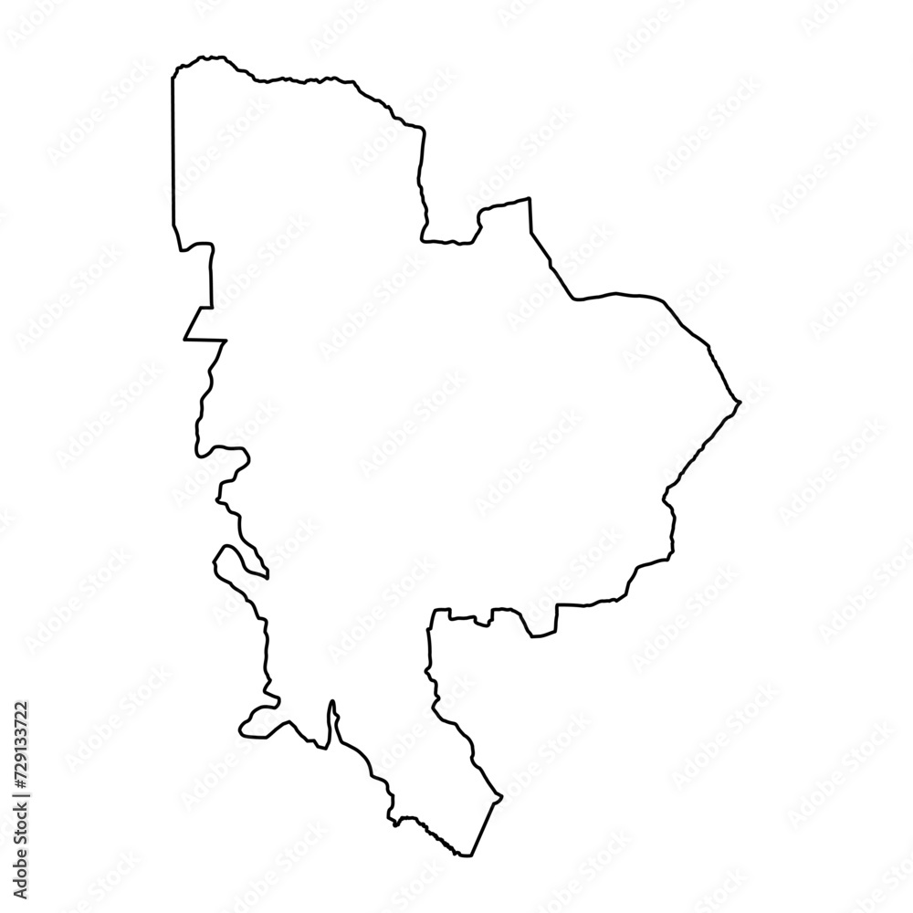 Mbeya Region map, administrative division of Tanzania. Vector illustration.