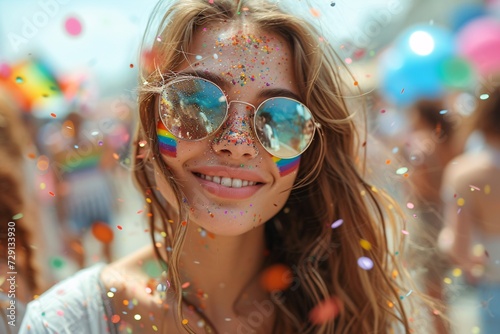 Glittery Glasses and Rainbow Hues A Celebration of Pride Month and the LGBTQ+ Community Generative AI