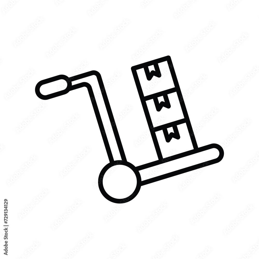 hand truck icon with white background vector stock illustration hand truck icon with white background vector stock illustration