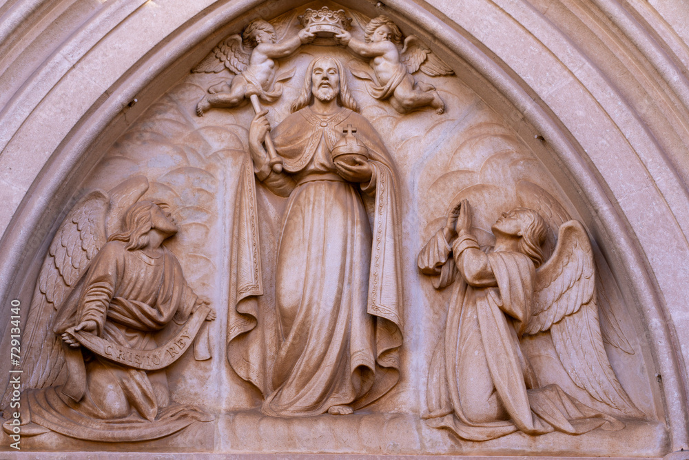 facade of the Sisters of Charity of Saint Vincent de Paul church, Llucmajor, Mallorca, Spain