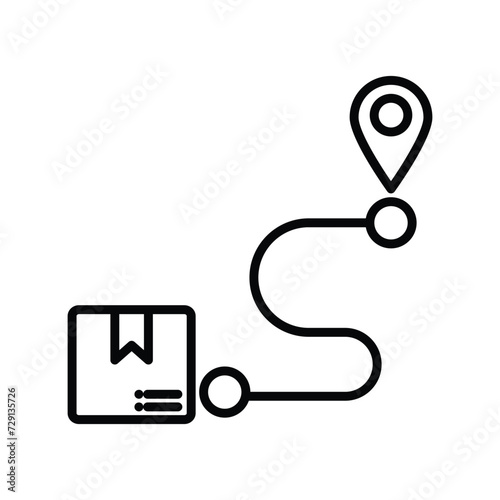 shipment tracking icon with white background vector stock illustration