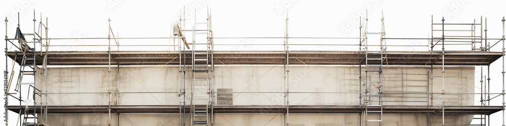 long narrow scaffolding isolated on a white background for the screensaver for the reconstruction of the site construction background long narrow scaffolding isolated on a white background for the screensaver for the reconstruction of the site construction background