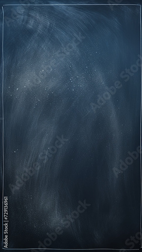vertical narrow surface of dark blue chalkboard for menu or school theme
