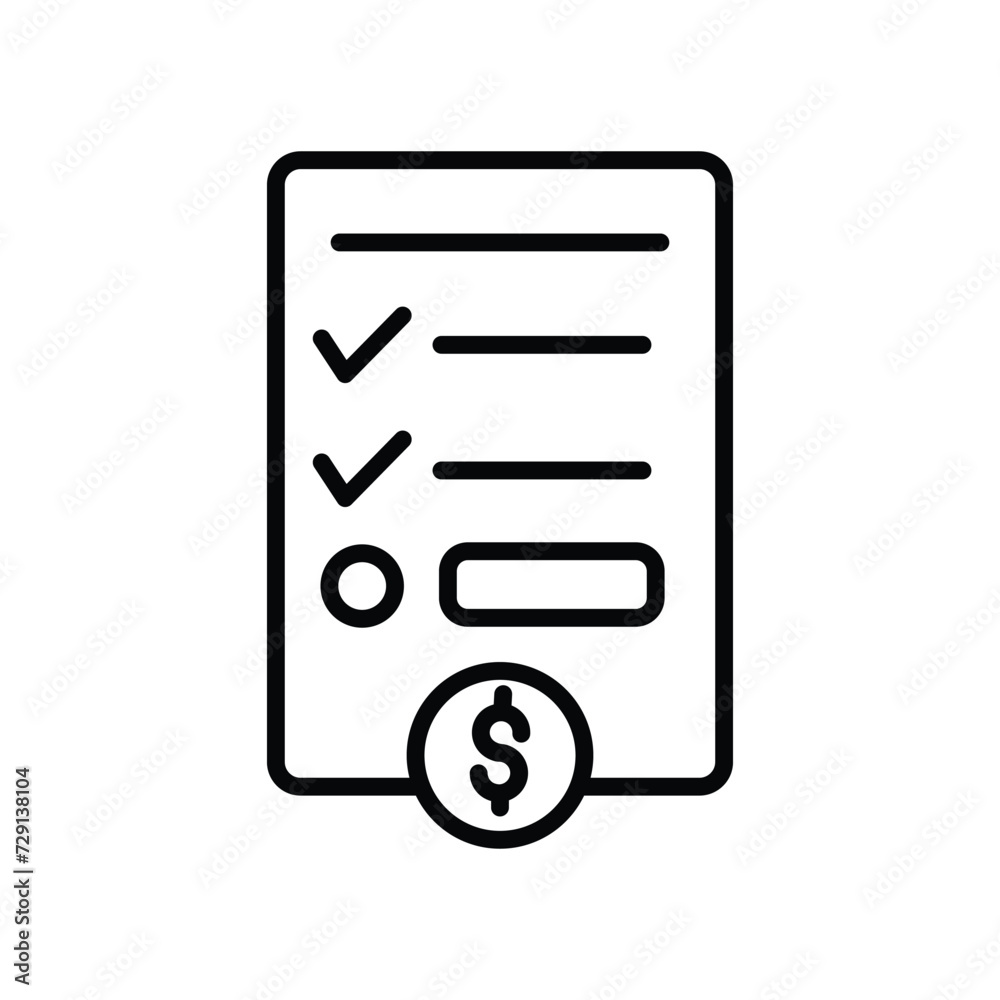 invoice icon with white background vector stock illustration invoice icon with white background vector stock illustration