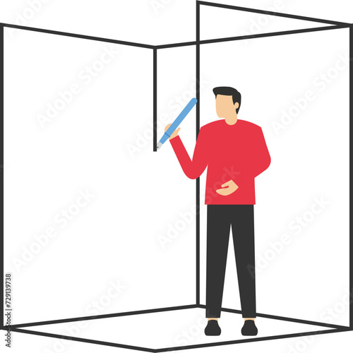 Set privacy zones, space for self-concept, personal barriers to focus or work boundaries, introverted entrepreneur picture squares to cover privacy zones or boundaries to protect against distractions.