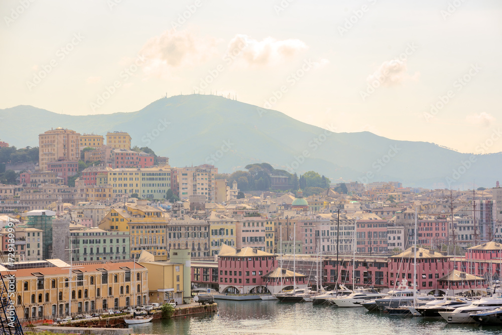 Genova city skyline