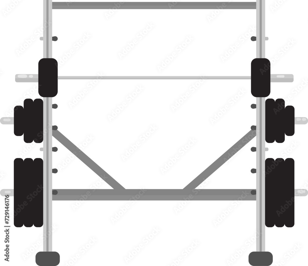 Obraz premium barbell stand vector, gym equipment concept