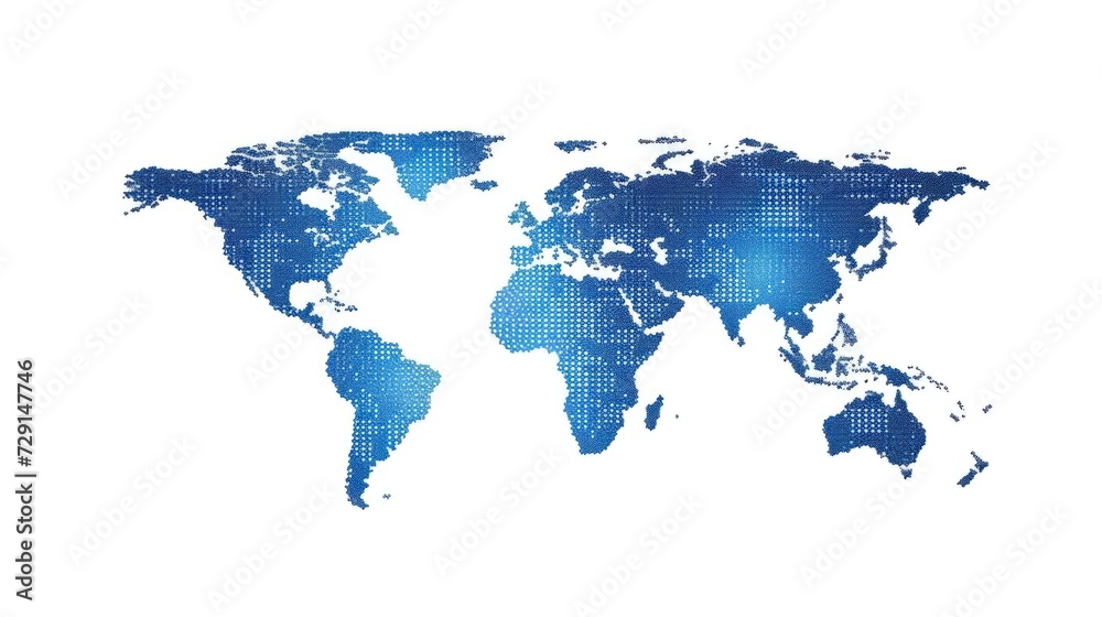 World map dotted style,  illustration isolated on white background