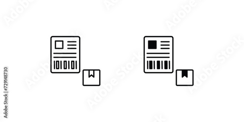 shipping label icon with white background vector stock illustration
