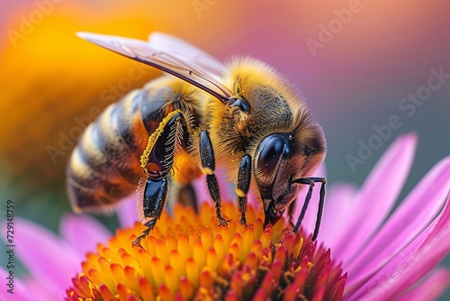 Bee-autiful Blossom A Honey-sweet Moment Generative AI © Aryan