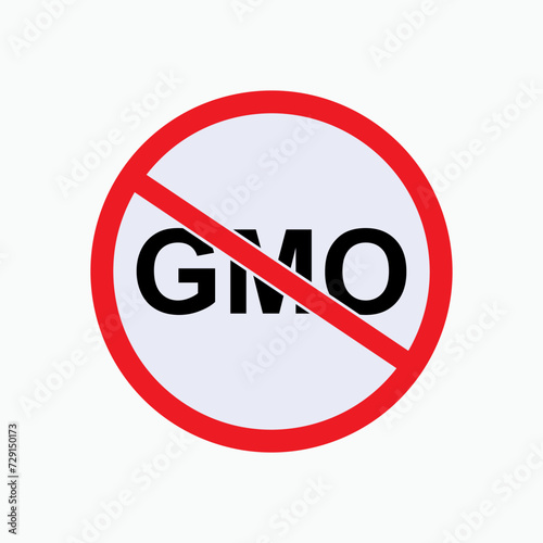 Non GMO Icon. Symbol Without Genetically Modified Organisms - Vector.