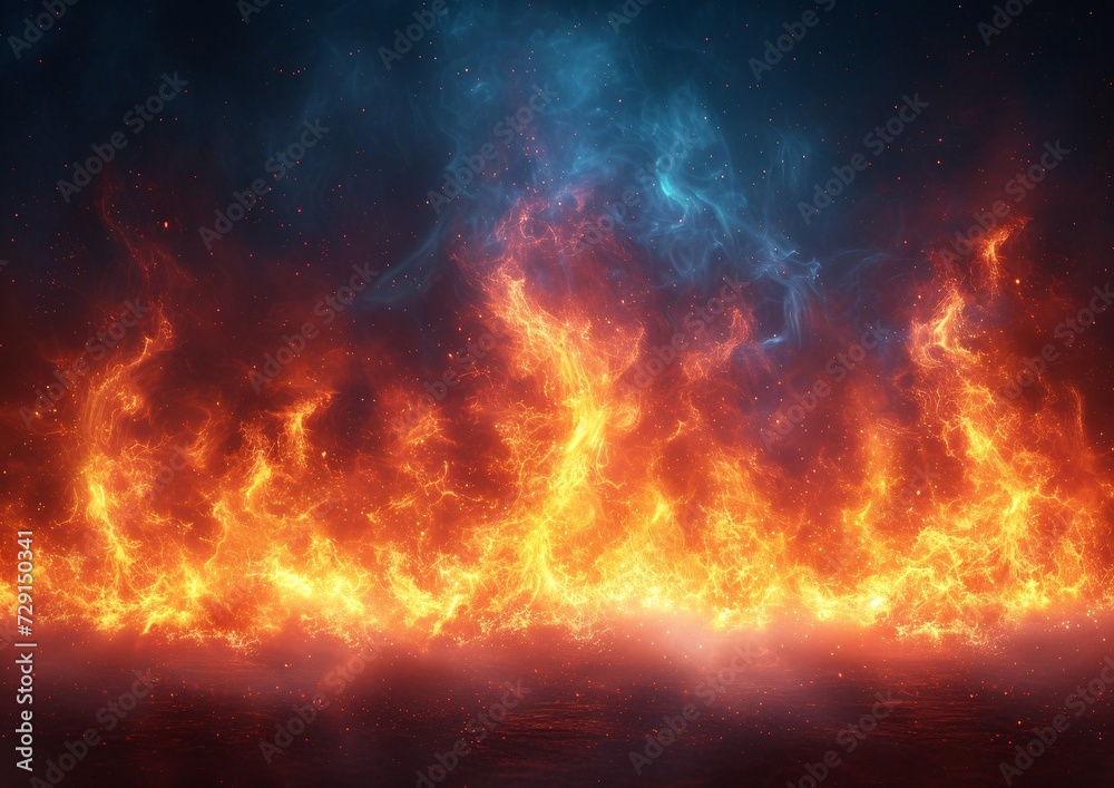Fiery Fusion A Blazing Blue Moon Rises Generative AI Fiery Fusion A Blazing Blue Moon Rises Generative AI