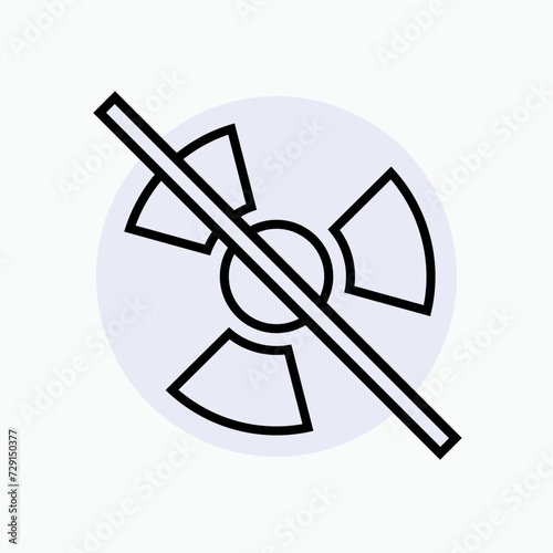 Non Toxic Icon. Free Radiation, Symbol Without Poison.