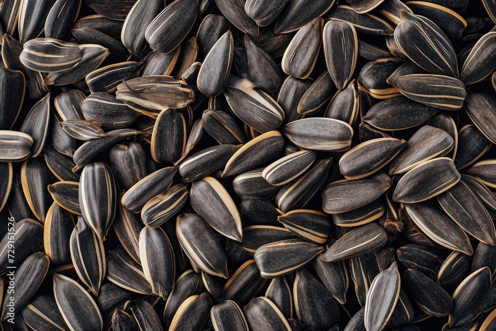 Sunflower seeds texture background. Generative AI Sunflower seeds texture background. Generative AI