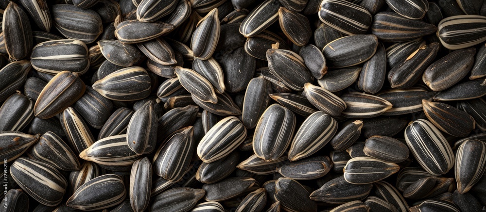 Sunflower seeds texture background. Generative AI Sunflower seeds texture background. Generative AI