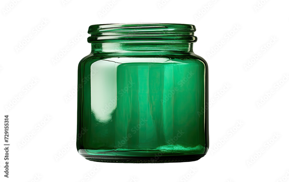 emerald green glass jar on a White or Clear Surface PNG Transparent Background emerald green glass jar on a White or Clear Surface PNG Transparent Background