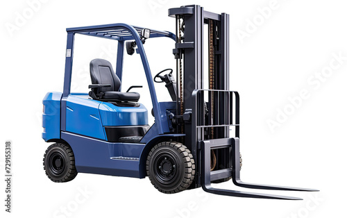 Electric Loader Indigo on a White or Clear Surface PNG Transparent Background