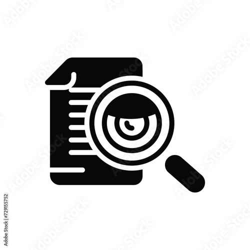 Black solid icon for evidence