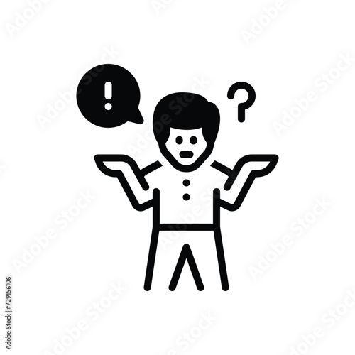 Black solid icon for problem