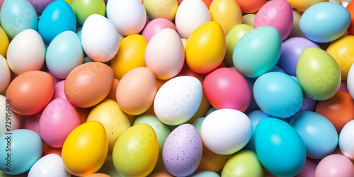 colored easter eggs background
