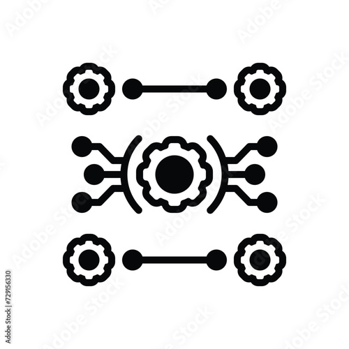 Black solid icon for synthesis