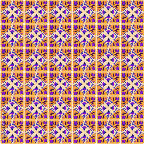 Seamless tiles. Decorative background hand painted.