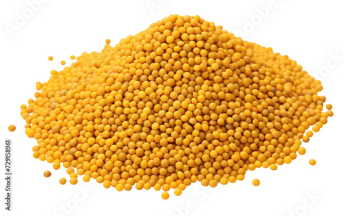 Mustard Seeds on a White or Clear Surface PNG Transparent Background