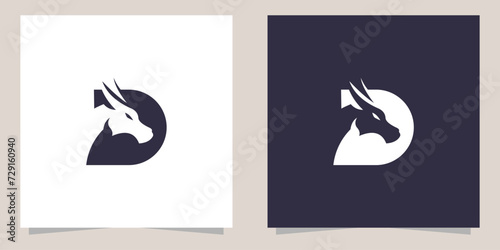 letter d with dragon logo design