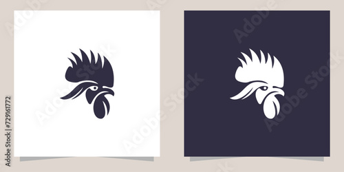 rooster logo design vector