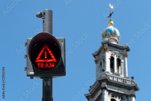 Tram, Straßenbahn, Ampelanlage, Amsterdam photo