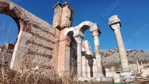 Ancient Ruins at archaeological area of Philippi, Eastern Macedonia and Thrace, Greece photo