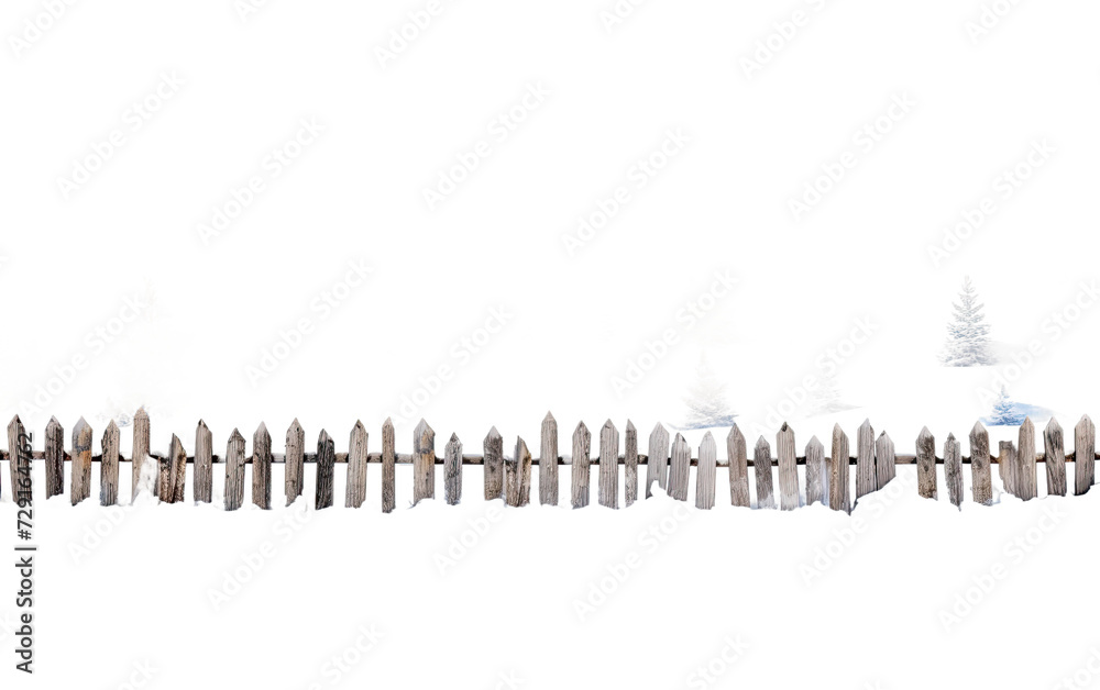 Snow Fence on a White or Clear Surface PNG Transparent Background