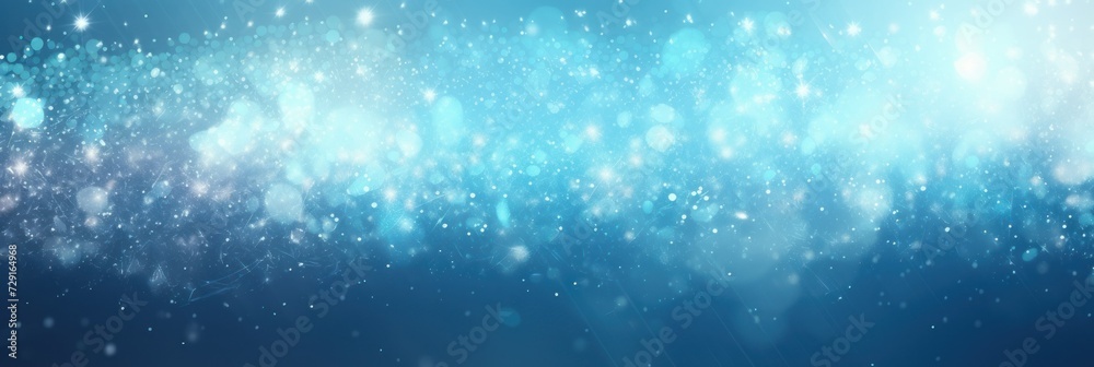 Fototapeta premium minimalistic effect blur on dark starry blue background with space for text dust blue particles illustration. concept backgrounds, wallpapers, blue, stars
