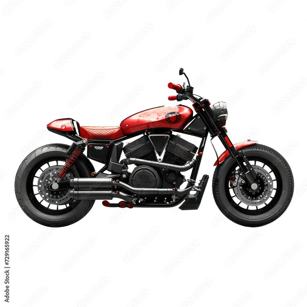 Obraz premium motorcycle side view on trasparent background