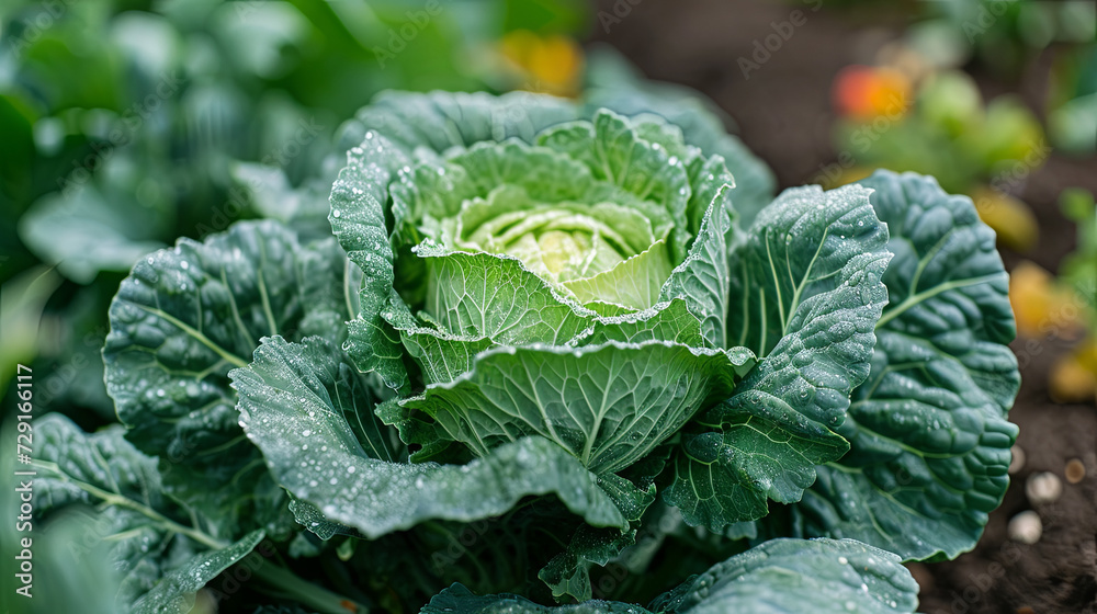 growing cabbage in the garden, health food