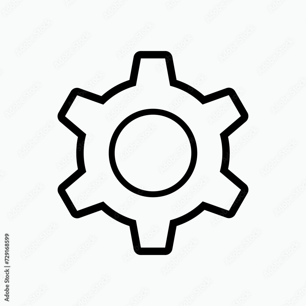 Gear Icon . Setting, Cog. Applied as a Trendy Symbol for Design Elements, Presentations, and Web Apps.
