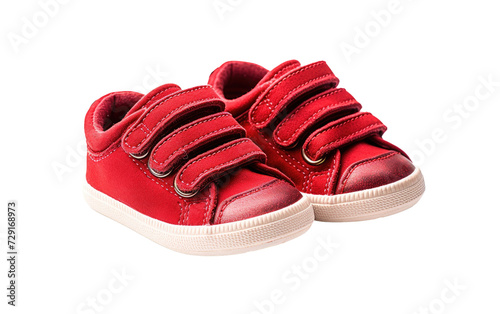 toddler shoes with Velcro straps on a White or Clear Surface PNG Transparent Background