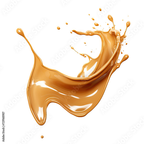 Caramel on transparent background