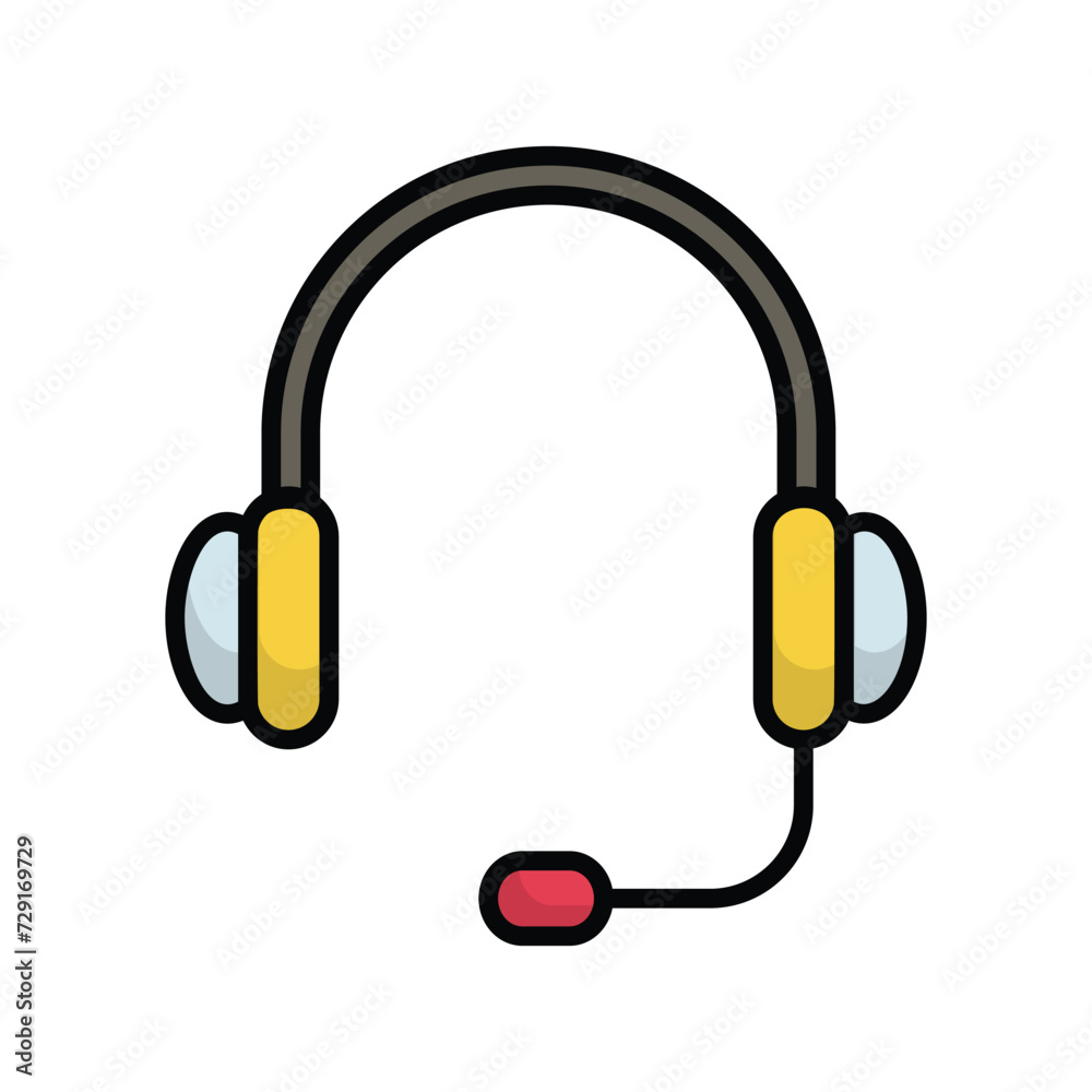 ear phone icon with white background vector stock illustration ear phone icon with white background vector stock illustration