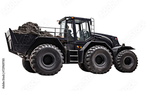 Underground Loader Black on a White or Clear Surface PNG Transparent Background