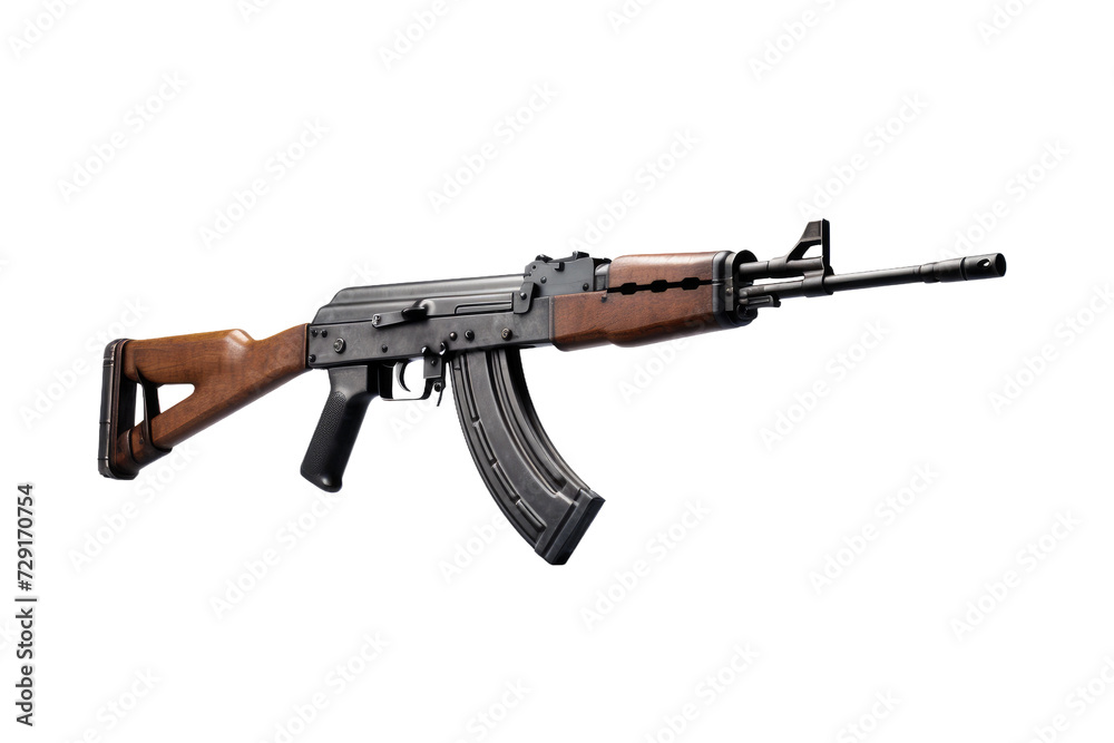 AK 47 Isolated On Transparent Background