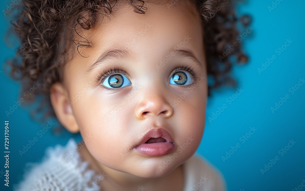 Close Up Portrait of a Child With Blue Eyes Close Up Portrait of a Child With Blue Eyes