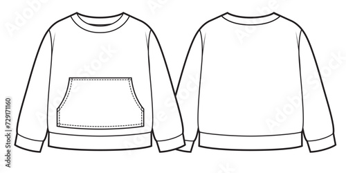 Infant sweatshirt with kangaroo pocket